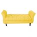 Recamier Grecia Decorativa 140cm Suede Amarelo - Montanaris Decor