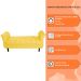 Recamier Grecia Decorativa 140cm Suede Amarelo - Montanaris Decor