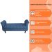 Recamier Grecia Decorativa 140cm Suede Azul Marinho - Montanaris Decor