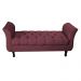 Recamier Grecia Decorativa 140cm Suede Bordô - Montanaris Decor
