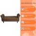Recamier Grecia Decorativa 140cm Suede Marrom - Montanaris Decor
