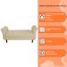 Recamier Grecia Decorativa 90cm Suede Bege - Montanaris Decor