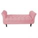 Recamier Grecia Decorativa 90cm Suede Rosa - Montanaris Decor