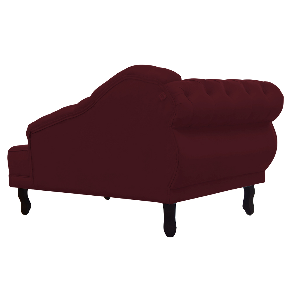 Recamier Larissa Lado Direito 1,20 cm Veludo Bordô - Montanaris Decor