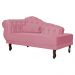Recamier Larissa Lado Direito 1,20 cm Veludo Rosa - Montanaris Decor
