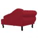 Recamier Larissa Lado Direito 1,20 cm Veludo Vermelho - Montanaris Decor