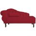 Recamier Larissa Lado Direito 1,20 cm Veludo Vermelho - Montanaris Decor