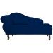 Recamier Larissa Lado Direito 1,50 cm Veludo Azul Marinho - Montanaris Decor