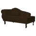 Recamier Larissa Lado Direito 1,50 cm Veludo Marrom - Montanaris Decor