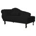 Recamier Larissa Lado Direito 1,50 cm Veludo Preto - Montanaris Decor