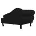 Recamier Larissa Lado Direito 1,50 cm Veludo Preto - Montanaris Decor
