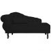 Recamier Larissa Lado Direito 1,50 cm Veludo Preto - Montanaris Decor