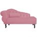 Recamier Larissa Lado Direito 1,50 cm Veludo Rosa - Montanaris Decor