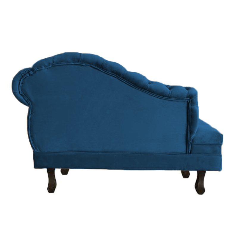 Recamier Larissa Lado Esquerdo 1,20 cm Veludo Azul Marinho - Montanaris Decor