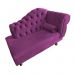 Recamier Larissa Lado Esquerdo 1,20 cm Veludo Roxo - Montanaris Decor