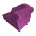 Recamier Larissa Lado Esquerdo 1,20 cm Veludo Roxo - Montanaris Decor