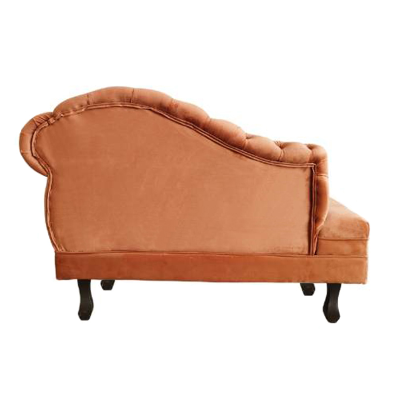 Recamier Larissa Lado Esquerdo 1,20 cm Veludo Terracota - Montanaris Decor