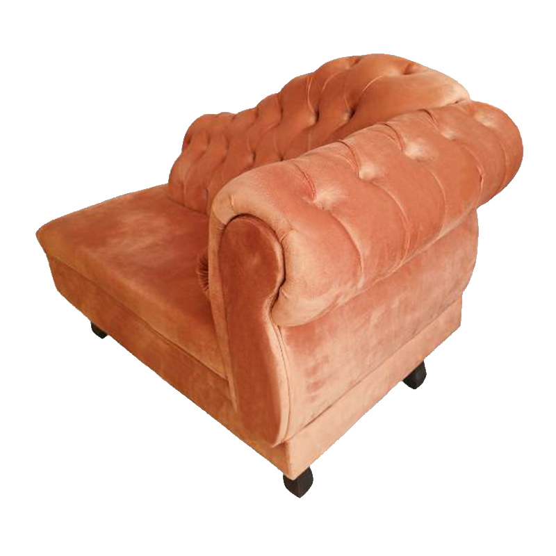 Recamier Larissa Lado Esquerdo 1,20 cm Veludo Terracota - Montanaris Decor