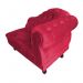 Recamier Larissa Lado Esquerdo 1,20 cm Veludo Vermelho - Montanaris Decor