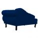 Recamier Larissa Lado Esquerdo 1,50 cm Veludo Azul Marinho - Montanaris Decor