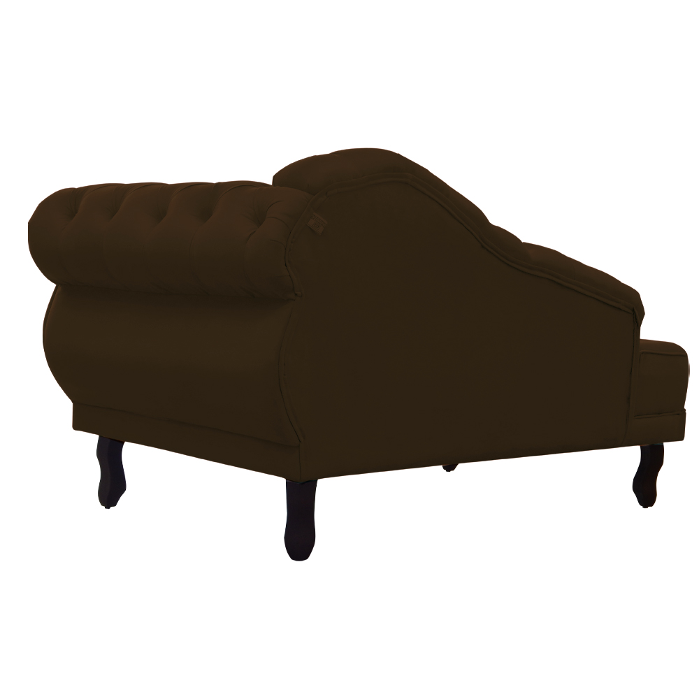 Recamier Larissa Lado Esquerdo 1,50 cm Veludo Marrom - Montanaris Decor