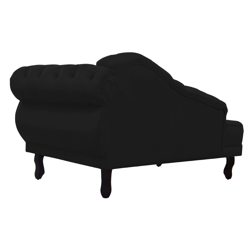 Recamier Larissa Lado Esquerdo 1,50 cm Veludo Preto - Montanaris Decor
