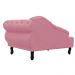 Recamier Larissa Lado Esquerdo 1,50 cm Veludo Rosa - Montanaris Decor