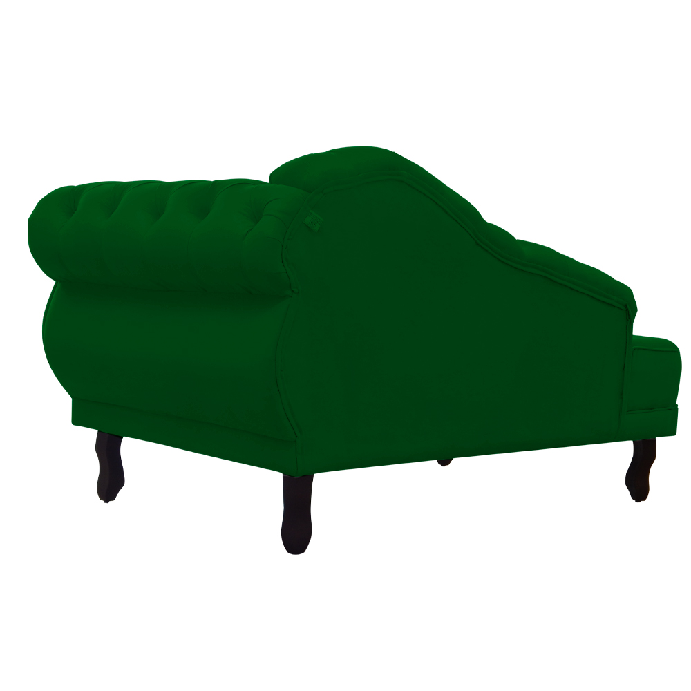 Recamier Larissa Lado Esquerdo 1,50 cm Veludo Verde - Montanaris Decor