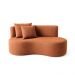 Sofá  Decorativo Curvo Orgânico Nature Gaia Boucle Terracota - Montanaris Decor