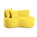 Sofá  Decorativo Curvo Orgânico Nature Gaia Suede - Montanaris Decor