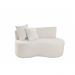 Sofá  Decorativo Curvo Orgânico Nature Gaia Suede Branco - Montanaris Decor