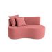 Sofá  Decorativo Curvo Orgânico Nature Gaia Suede Rosa - Montanaris Decor