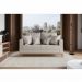 Sofá 2 Lugares Decorativo 1,80cm Beni Base Madeira Linho Bege - Montanaris Decor