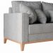 Sofá 2 Lugares Decorativo Beni 1,40cm Base Madeira Linho Cinza - Montanaris Decor