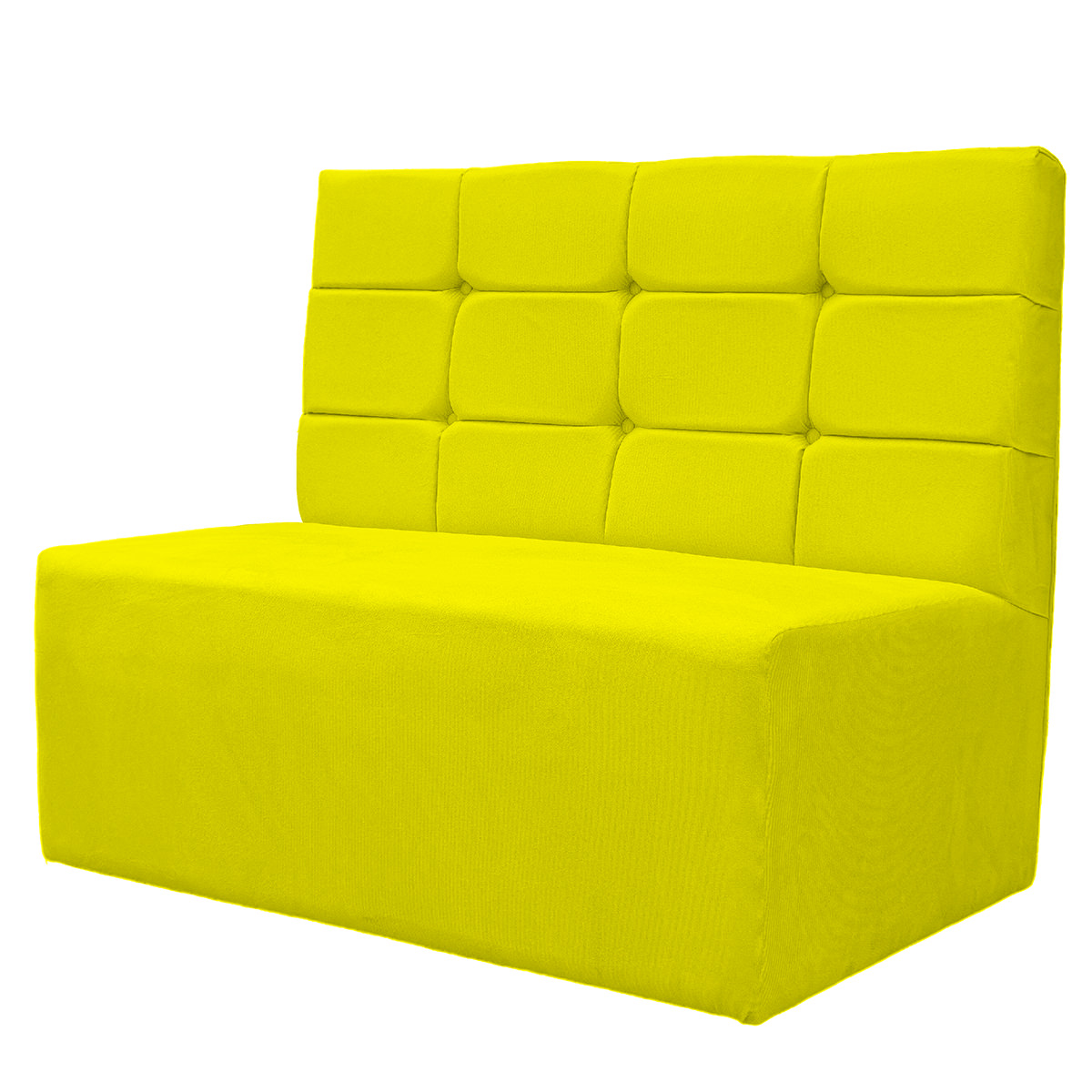 Sofá Canto Alemão Veludo Amarelo - Montanaris Decor