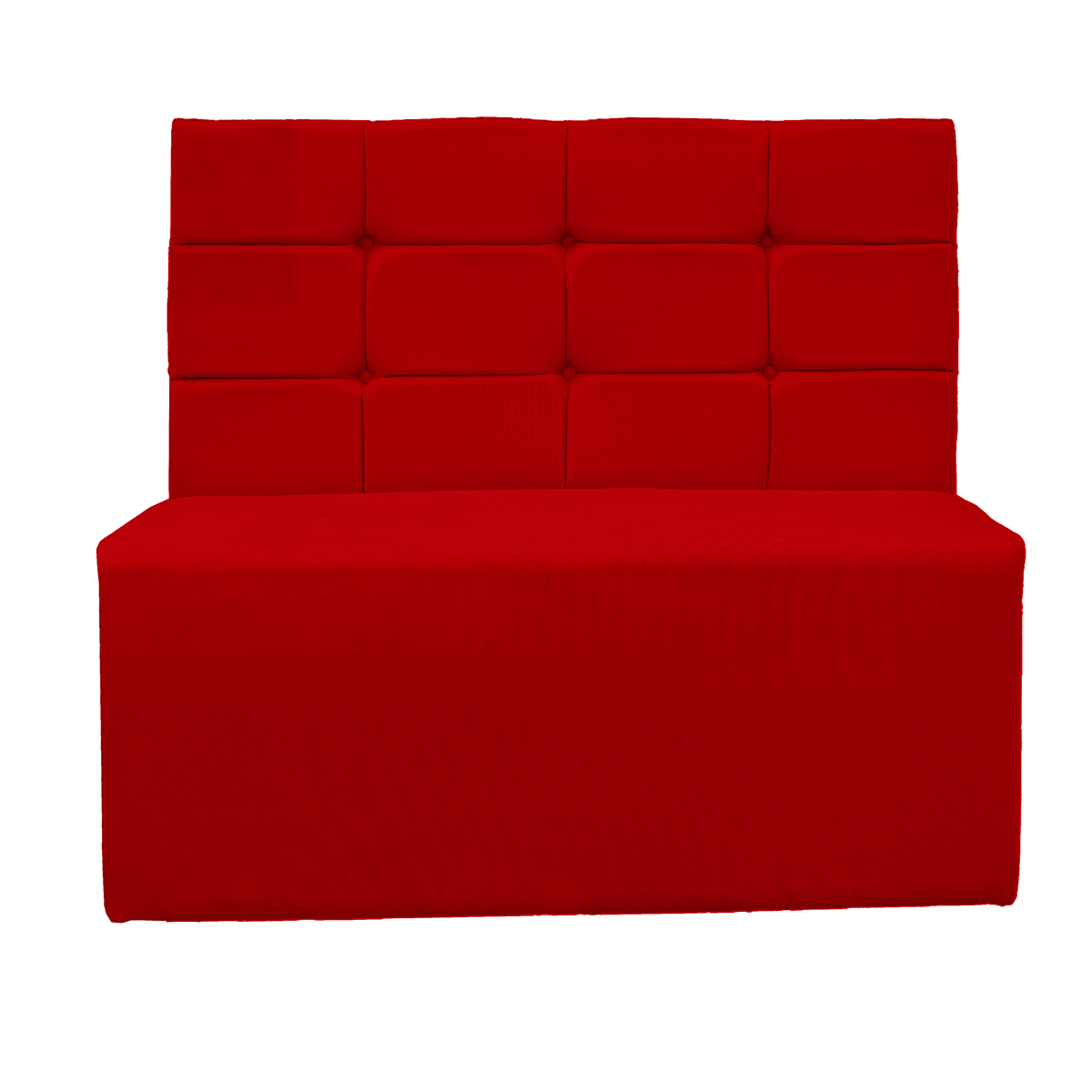 Sofá Canto Alemão Veludo Vermelho - Montanaris Decor