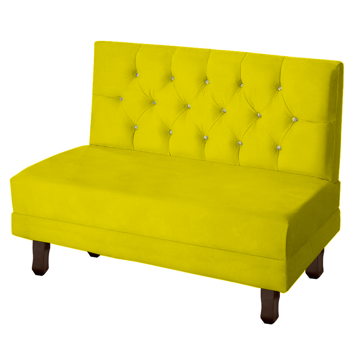 Sofá Canto Italy Veludo Amarelo - Montanaris Decor