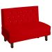 Sofá Canto Italy Veludo Vermelho - Montanaris Decor