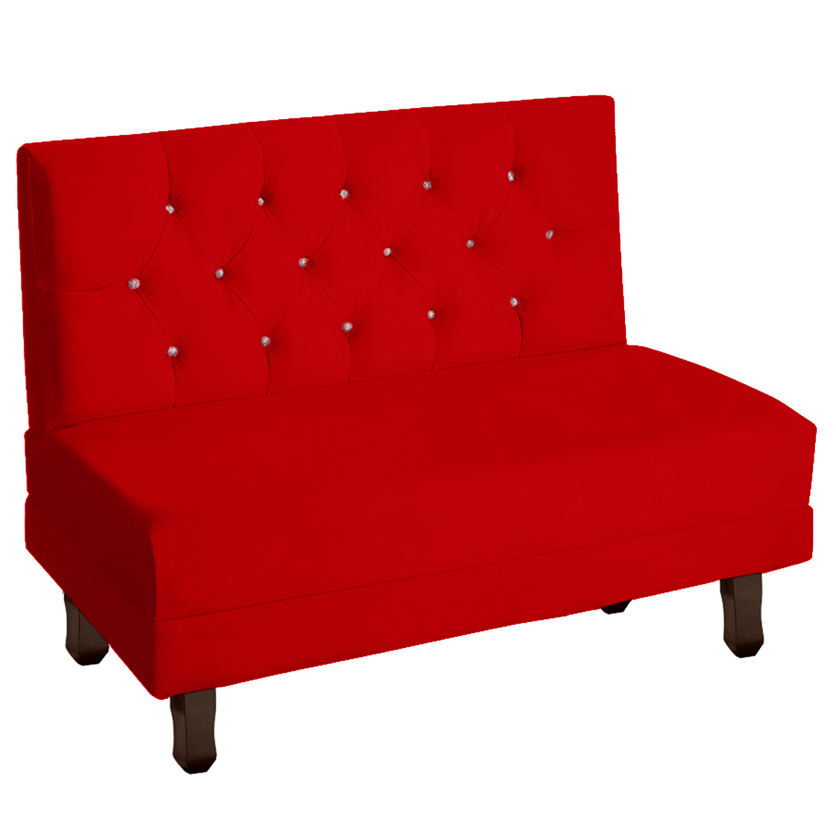 Sofá Canto Italy Veludo Vermelho - Montanaris Decor
