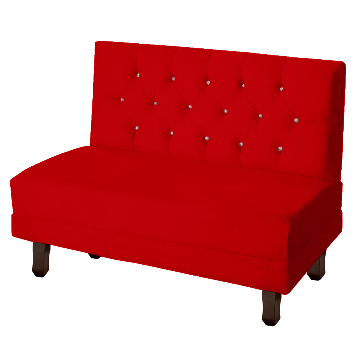 Sofá Canto Italy Veludo Vermelho - Montanaris Decor