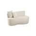Sofá Decorativo Curvo Orgânico Nature Gaia Suede Marfim - Montanaris Decor