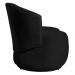 Sofá Namoradeira 2 Lugares Decorativa Lara Veludo Preto/PU Preto - Montanaris Decor