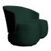 Sofá Namoradeira 2 Lugares Decorativa Lara Veludo Verde/PU Preto - Montanaris Decor