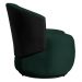 Sofá Namoradeira 2 Lugares Decorativa Lara Veludo Verde/PU Preto - Montanaris Decor
