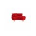 Sofá Orgânico 2 Lugares C/2 Almofadas Curvo Sala Recepção Veludo Vermelho - Montanaris Decor