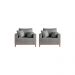 kIt 2 Poltronas Decorativa Sala Estar Beni Pés Madeira Linho Cinza - Montanaris Decor