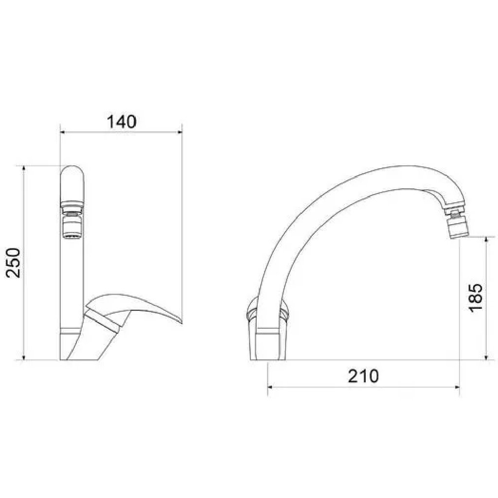 Torneira Monocomando de Mesa Bica Alta 7001 C55 - Meber