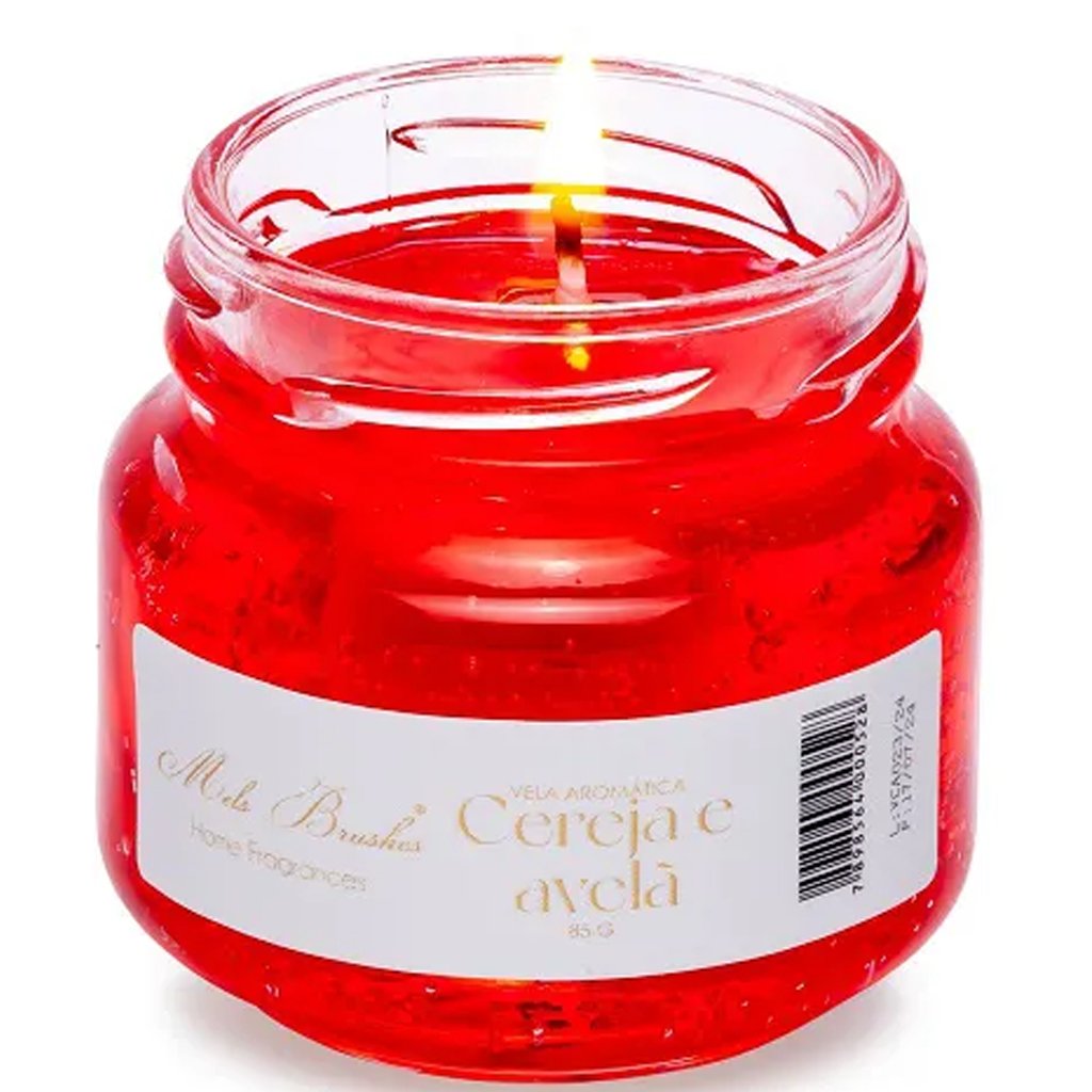 Vela Aromática Geleia de Frutas Perfumada Mels Brushes 85g Cereja e Avelã