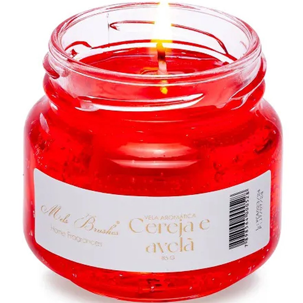 Vela Aromática Geleia de Frutas Perfumada Mels Brushes 85g Cereja e Avelã