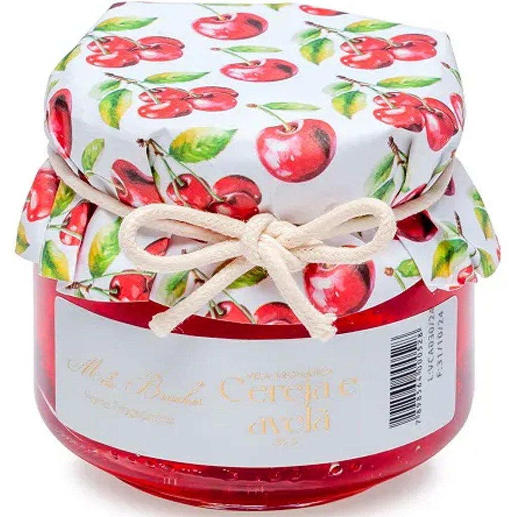 Vela Aromática Geleia de Frutas Perfumada Mels Brushes 85g Cereja e Avelã